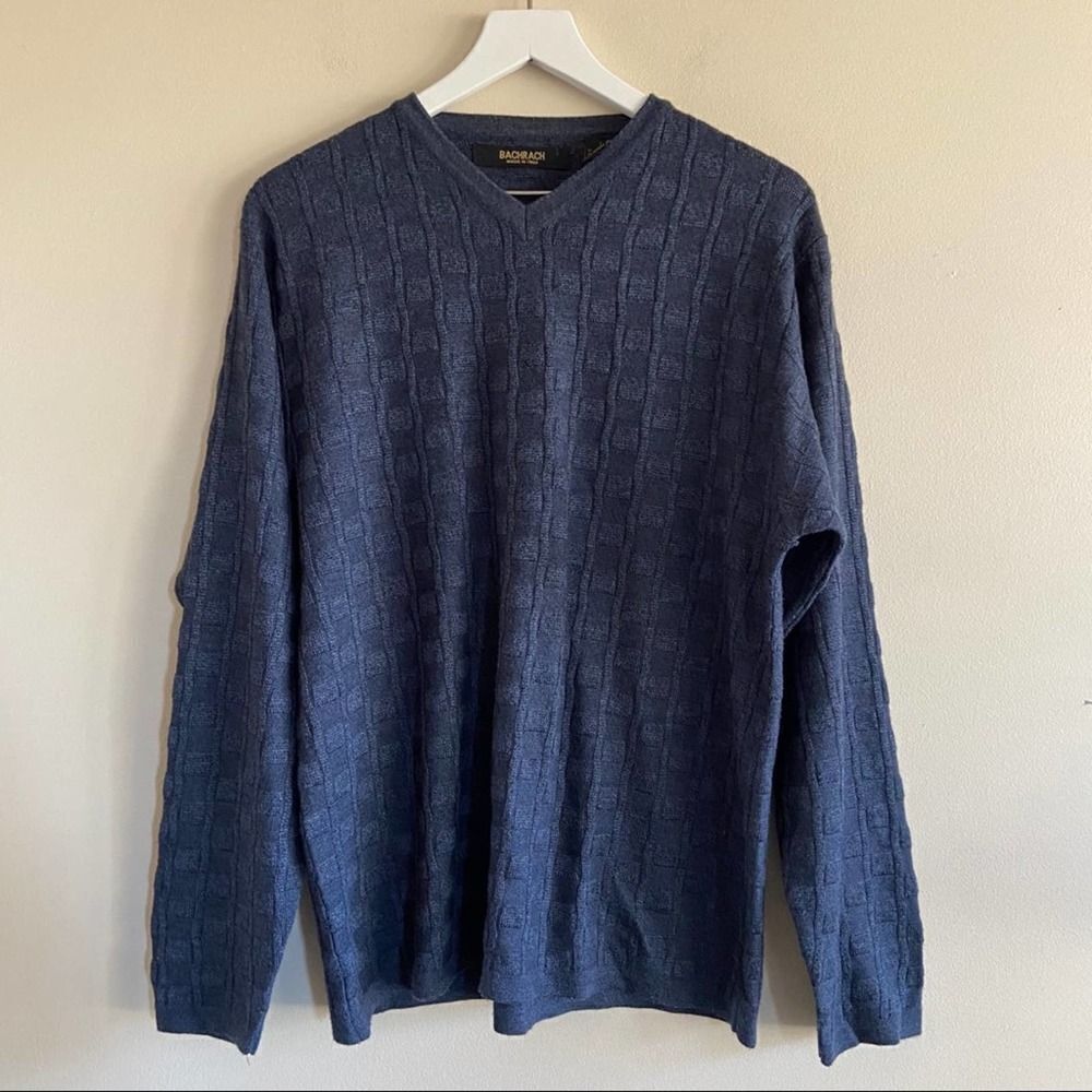 Bachrach Men’s Wool Blend Long Sleeve Sweater L